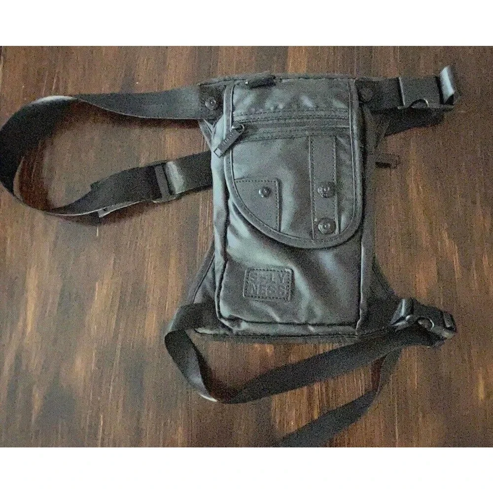Drop Leg Bag | Faux Leather Black | unisex OS - Picture 1 of 12